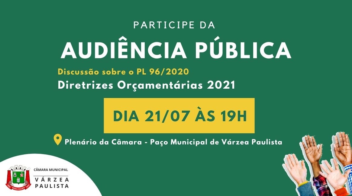 AUDIÊNCIA PÚBLICA - DIRETRIZES ORÇAMENTÁRIAS 2021