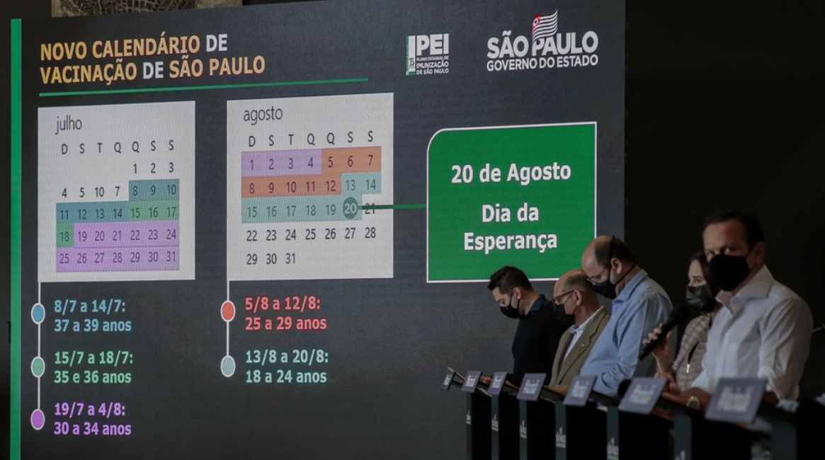 SP atualiza o calendário de vacinação contra a COVID-19