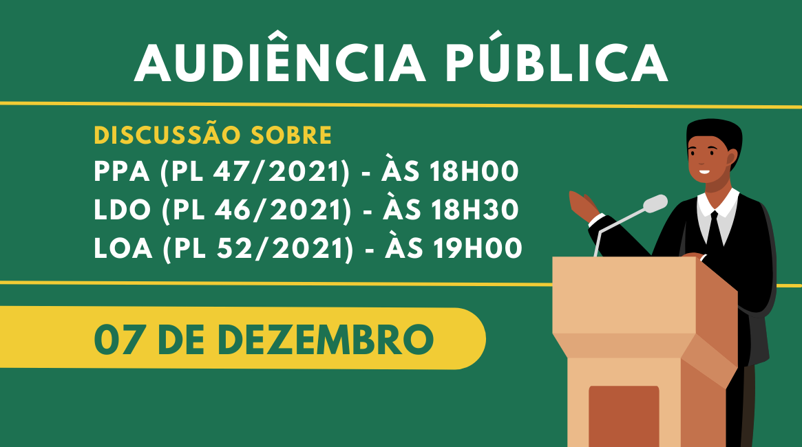Câmara convida população para Audiência Pública