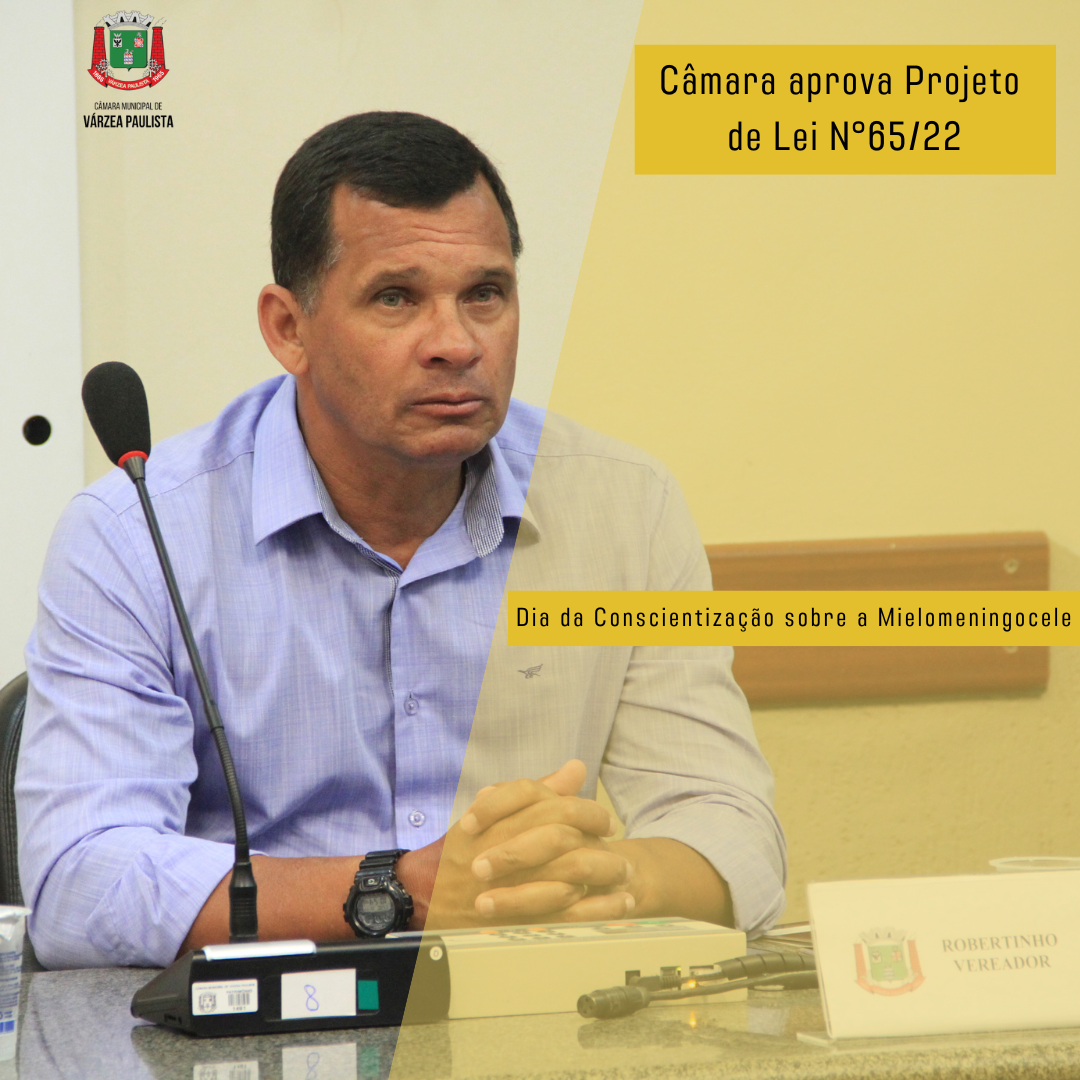 Robertinho de Almeida é autor do Projeto de Lei N°65/22