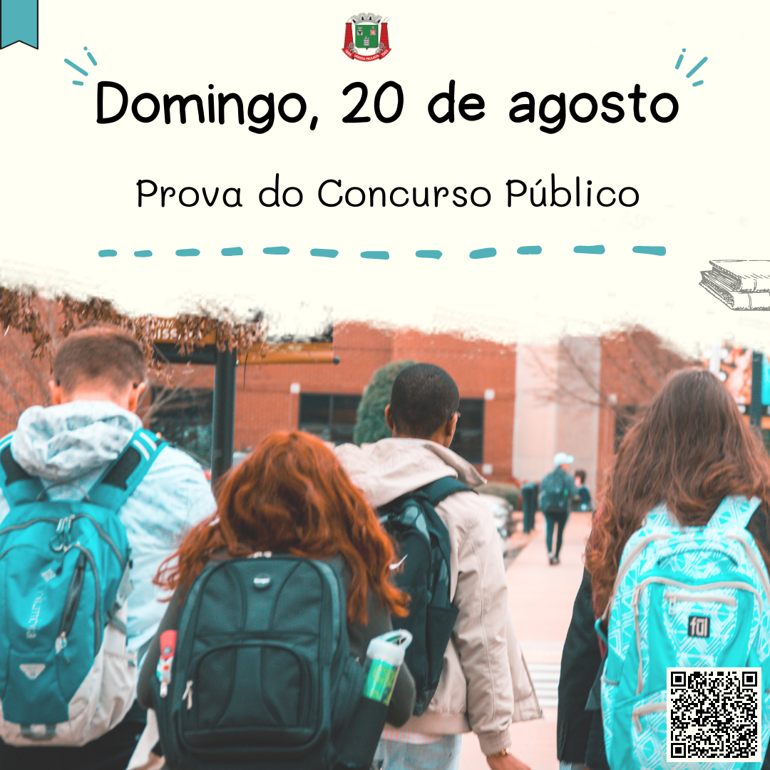 Prova do Concurso Público acontece no próximo domingo (20)
