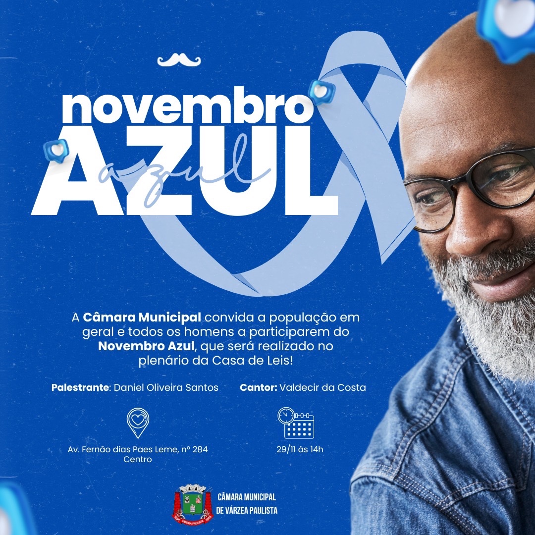 Novembro Azul será celebrado em sessão solene